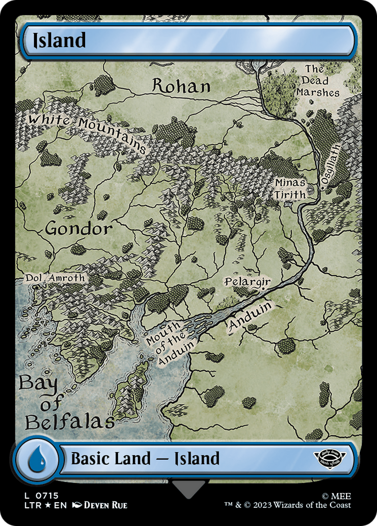 Island (0715) (Surge Foil) [The Lord of the Rings: Tales of Middle-Earth] | Good Games Modbury