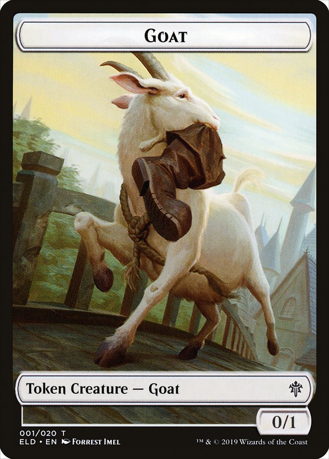 Goat Token [Throne of Eldraine Tokens] | Good Games Modbury