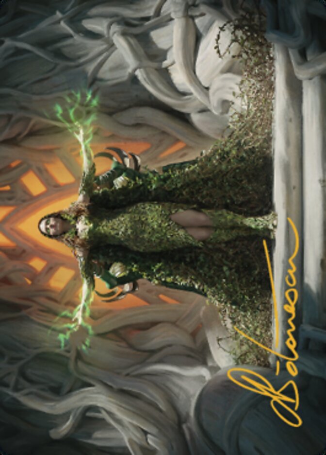 Titania, Voice of Gaea Art Card (Gold-Stamped Signature) [The Brothers' War Art Series] | Good Games Modbury