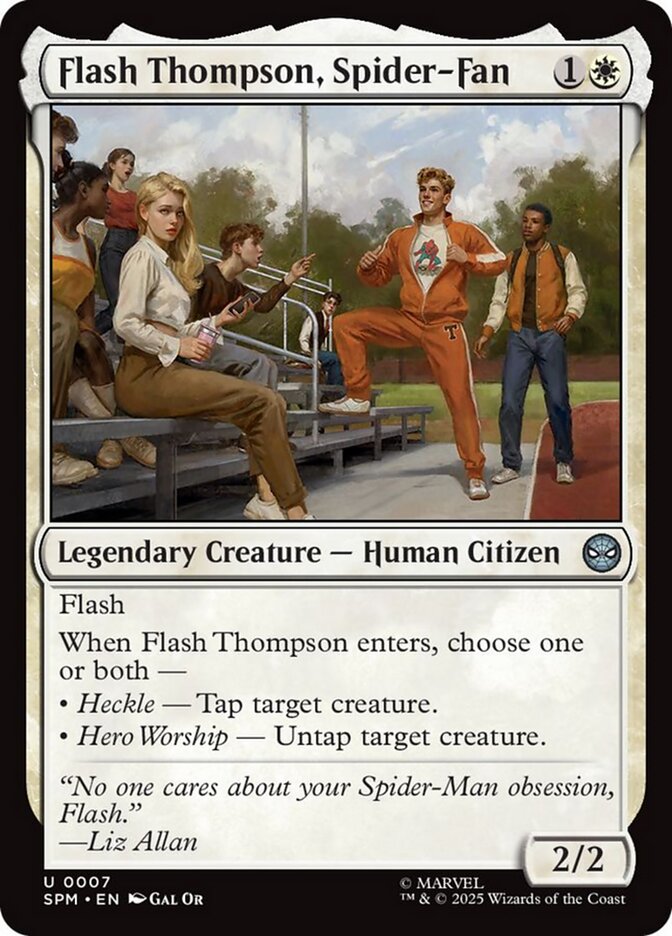 Flash Thompson, Spider-Fan 7/198 (Marvel's Spider-Man)  - Foil | Good Games Modbury