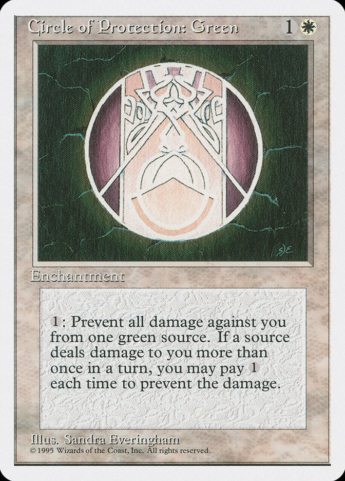 Circle of Protection: Green [Fourth Edition] | Good Games Modbury