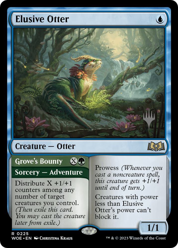 Elusive Otter 225 (Promo Pack: Wilds of Eldraine)  - Foil | Good Games Modbury