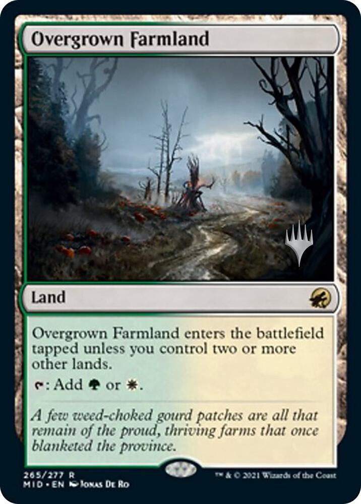 Overgrown Farmland 265 (Promo Pack: Innistrad: Midnight Hunt)  - Foil | Good Games Modbury