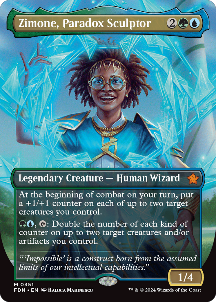 Zimone, Paradox Sculptor (Borderless) [Foundations] | Good Games Modbury