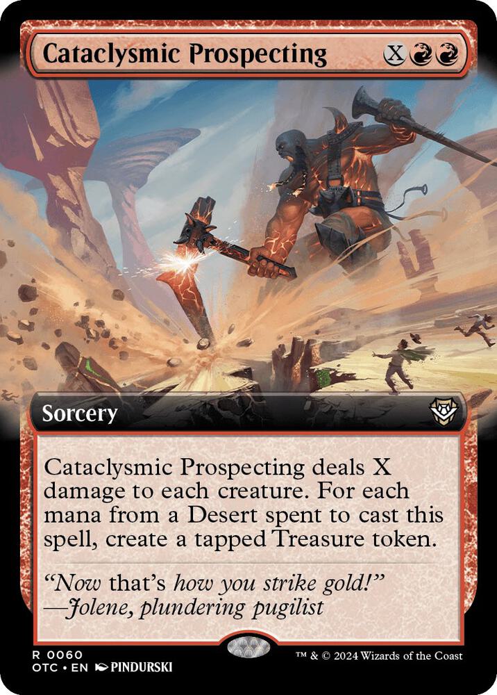 Cataclysmic Prospecting 60/342 (Commander: Outlaws of Thunder Junction)  - Extended Art | Good Games Modbury