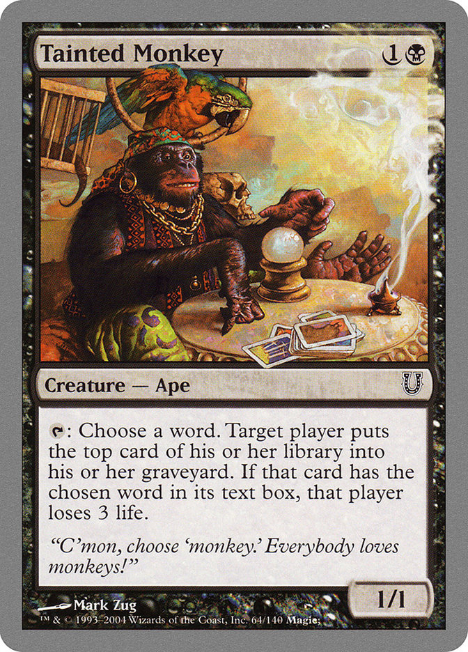 Tainted Monkey 64/140 (Unhinged)  - Foil | Good Games Modbury