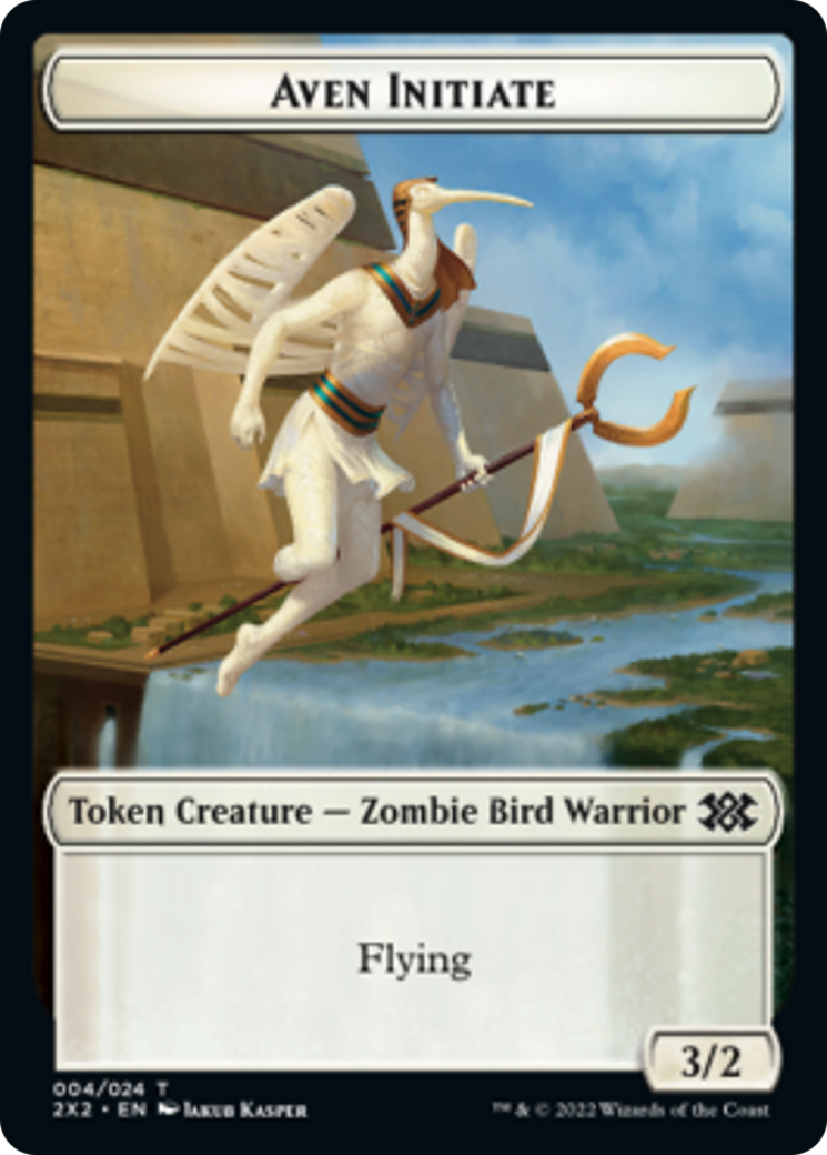 Spider // Aven Initiate Double-Sided Token [Double Masters 2022 Tokens] | Good Games Modbury