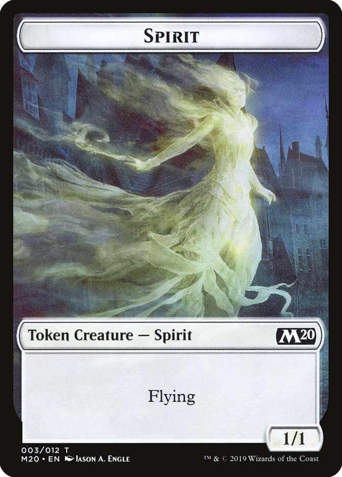 Spirit Token [Core Set 2020 Tokens] | Good Games Modbury