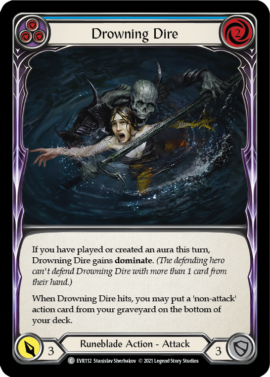 Drowning Dire (Blue) [EVR112] (Everfest)  1st Edition Rainbow Foil | Good Games Modbury