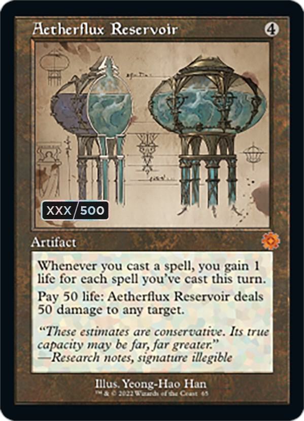 Aetherflux Reservoir Schematic Serial Numbered 65z/63 (The Brothers' War: Retro Frame Artifacts)  - Foil | Good Games Modbury
