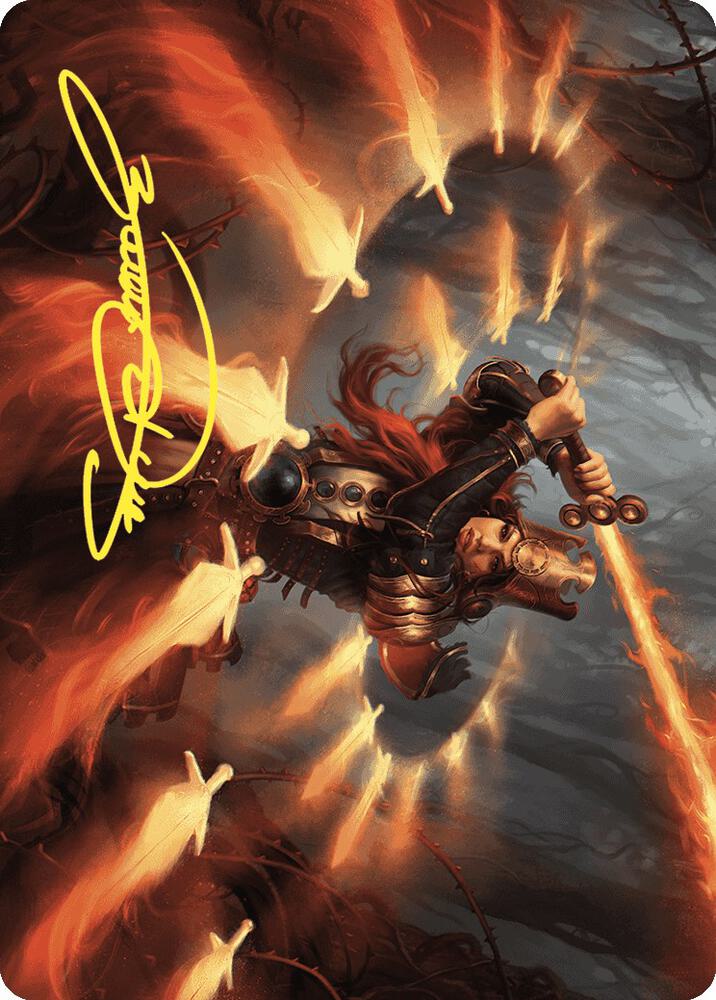 Heartflame Duelist Art Card Gold Stamped Signature 38 (Art Series: Wilds of Eldraine)  | Good Games Modbury