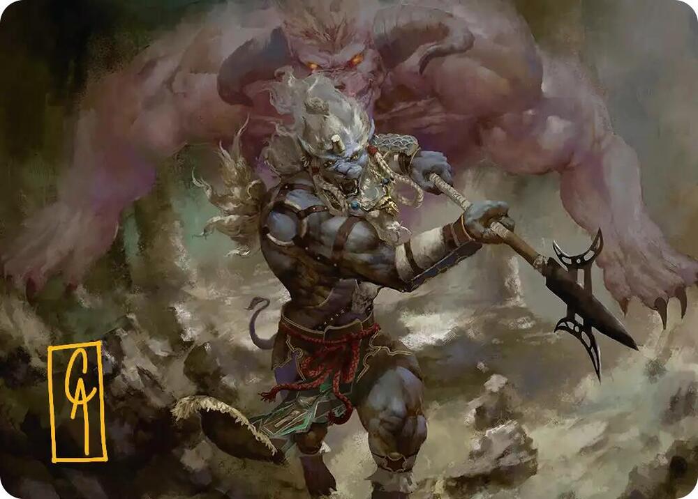 Kimahri Valiant Guardian Art Card Gold Stamped Signature 29 (Art Series: FINAL FANTASY)  | Good Games Modbury