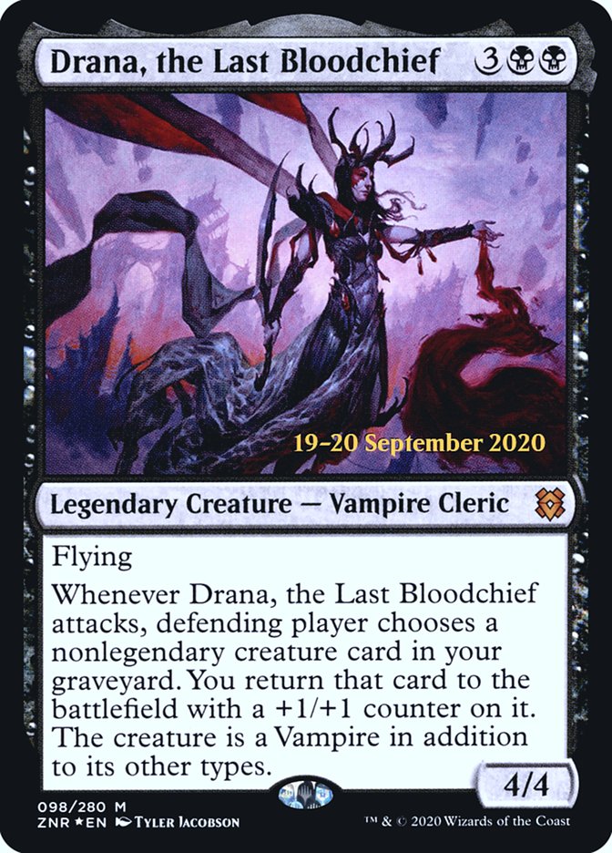 Drana, the Last Bloodchief [Zendikar Rising Prerelease Promos] | Good Games Modbury
