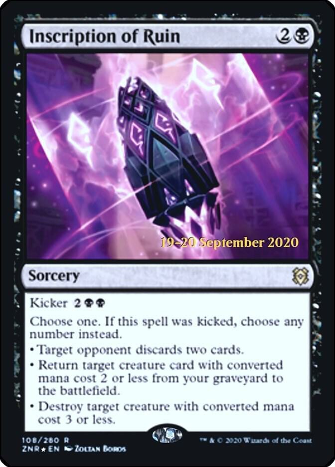 Inscription of Ruin 108s/169 (Prerelease Cards)  - Foil | Good Games Modbury