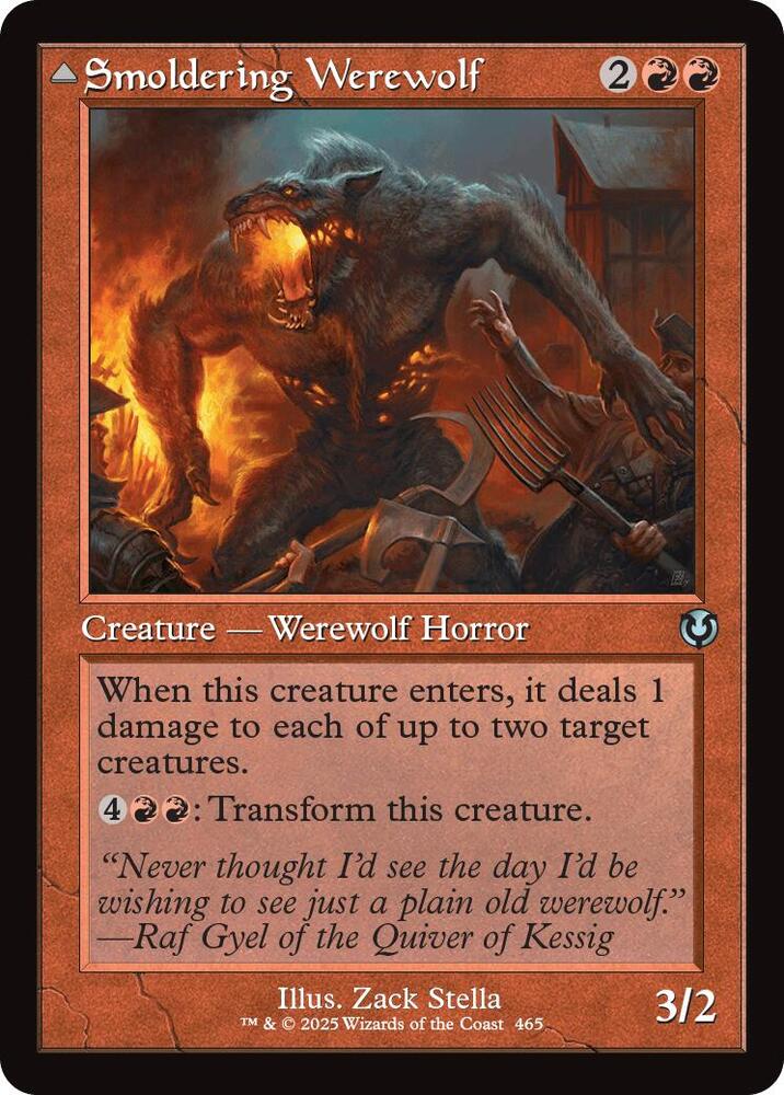Smoldering Werewolf // Erupting Dreadwolf 465/287 (Innistrad Remastered)  - Retro Foil | Good Games Modbury