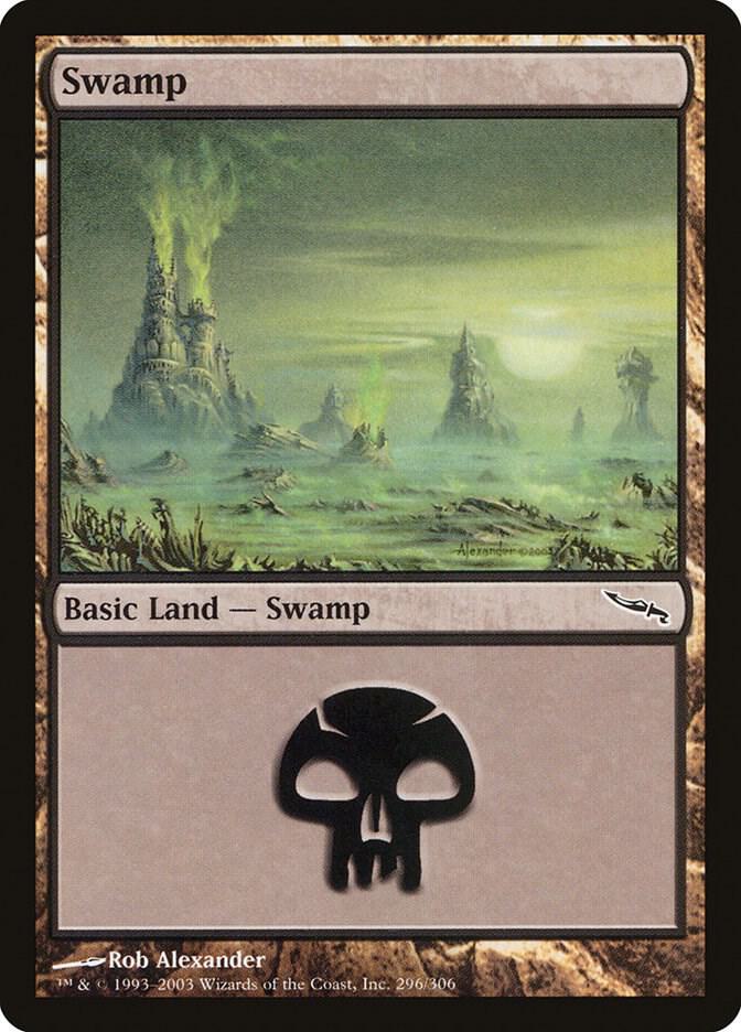 Swamp 296/306 (Mirrodin)  - Foil | Good Games Modbury