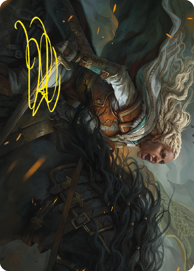 Eowyn, Fearless Knight Art Card (Gold-Stamped Signature) [The Lord of the Rings: Tales of Middle-earth Art Series] | Good Games Modbury