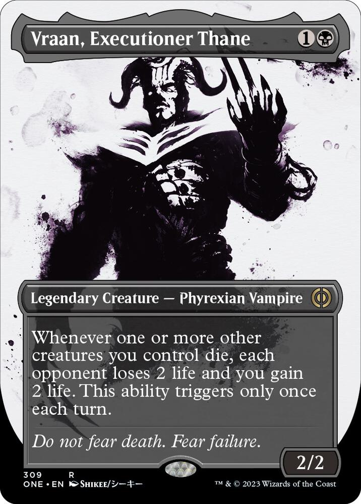 Vraan, Executioner Thane 309/271 (Phyrexia: All Will Be One)  - Borderless Foil | Good Games Modbury