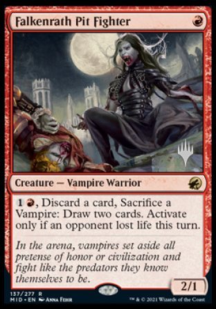 Falkenrath Pit Fighter (Promo Pack) [Innistrad: Midnight Hunt Promos] | Good Games Modbury