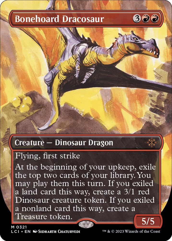 Bonehoard Dracosaur 321/291 (The Lost Caverns of Ixalan)  - Borderless Foil | Good Games Modbury
