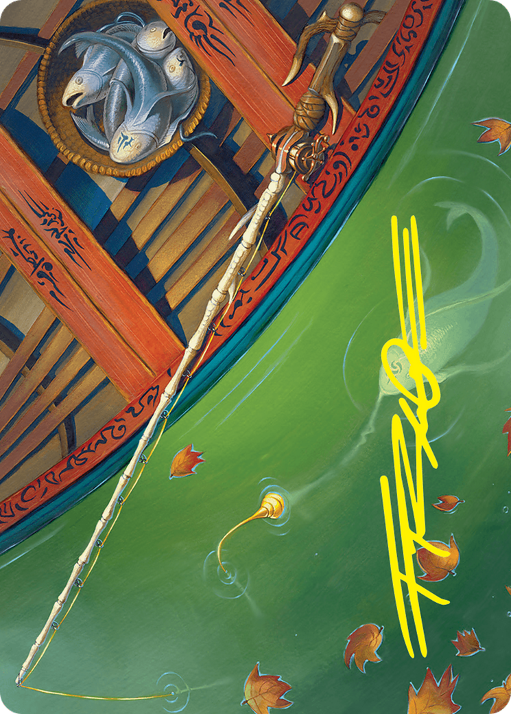 Fishing Pole Art Card (18/54) (Gold-Stamped Signature) [Foundations Art Series] | Good Games Modbury