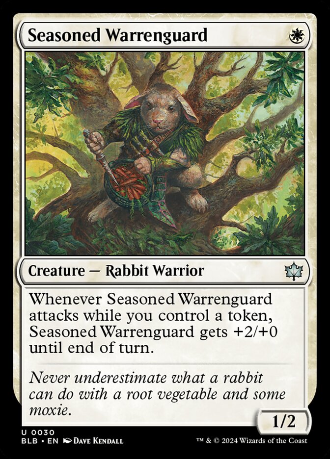 Seasoned Warrenguard 30/281 (Bloomburrow)  - Foil | Good Games Modbury