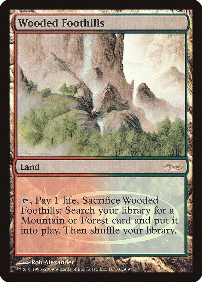 Wooded Foothills 10/10 (Judge Promos)  - Foil | Good Games Modbury