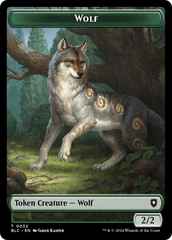 Goat // Wolf (032) Double-Sided Token [Bloomburrow Commander Tokens] | Good Games Modbury