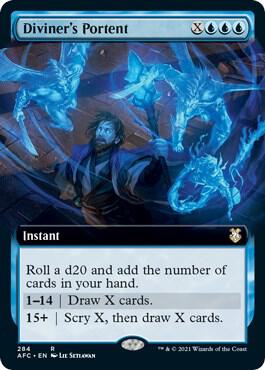 Diviners Portent Extended Art 284/62 (Commander: Adventures in the Forgotten Realms)  | Good Games Modbury