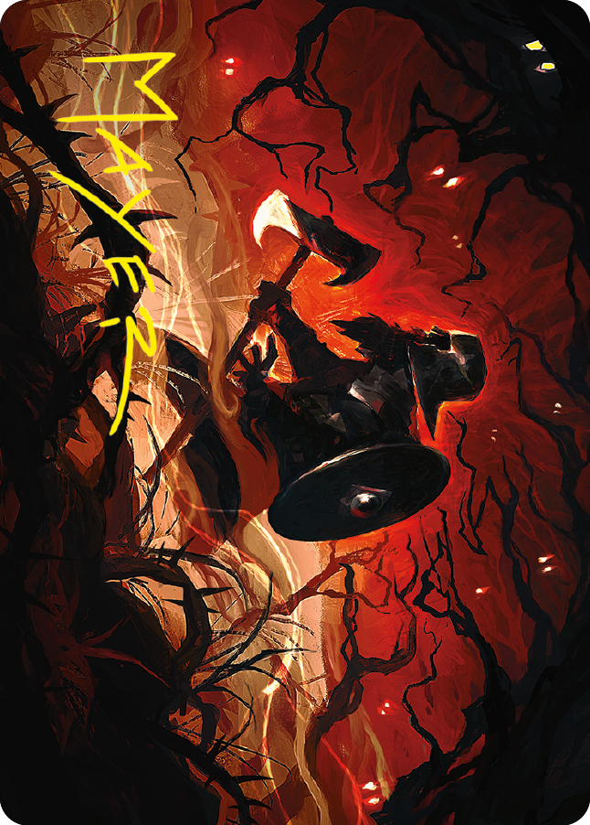 Gimli, Counter of Kills Art Card (44/81) (Gold-Stamped Signature) [The Lord of the Rings: Tales of Middle-earth Art Series] | Good Games Modbury