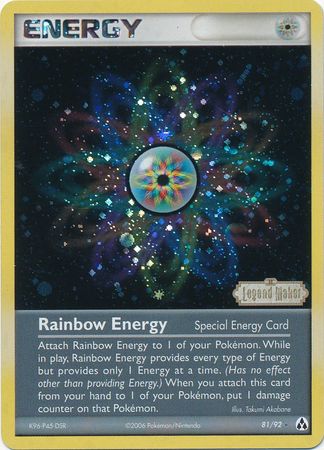 Rainbow Energy (81/92) (Stamped) [EX: Legend Maker] | Good Games Modbury