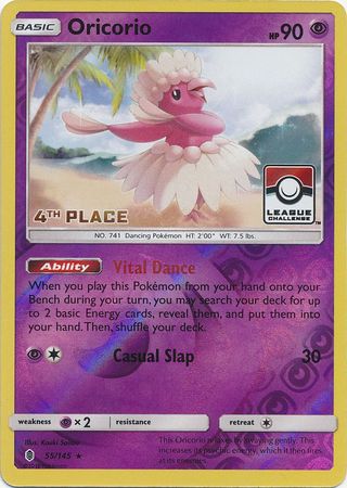 Oricorio (55/145) (League Promo 4th Place) [Sun & Moon: Guardians Rising] | Good Games Modbury