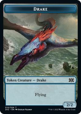 Drake Soldier Double Sided Token 10 // 7 (Double Masters 2022)  - Foil | Good Games Modbury