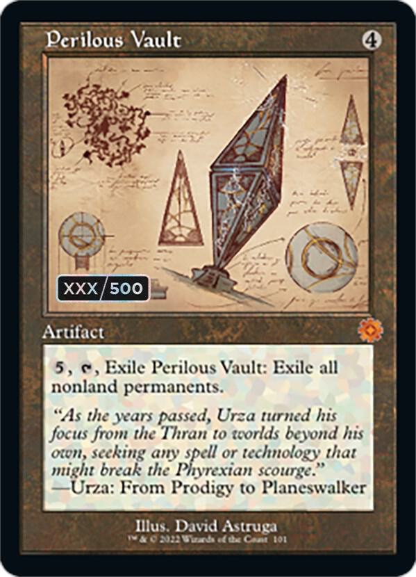 Perilous Vault Schematic Serial Numbered 101z/63 (The Brothers' War: Retro Frame Artifacts)  - Foil | Good Games Modbury