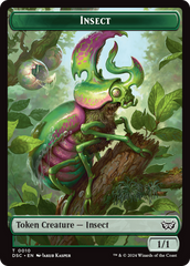 Insect (0010) //Manifest Double-Sided Token [Duskmourn: House of Horror Commander Tokens] | Good Games Modbury