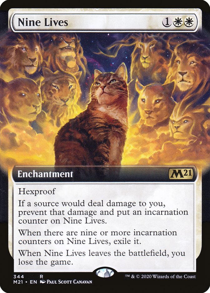 Nine Lives (Extended Art) [Core Set 2021] | Good Games Modbury