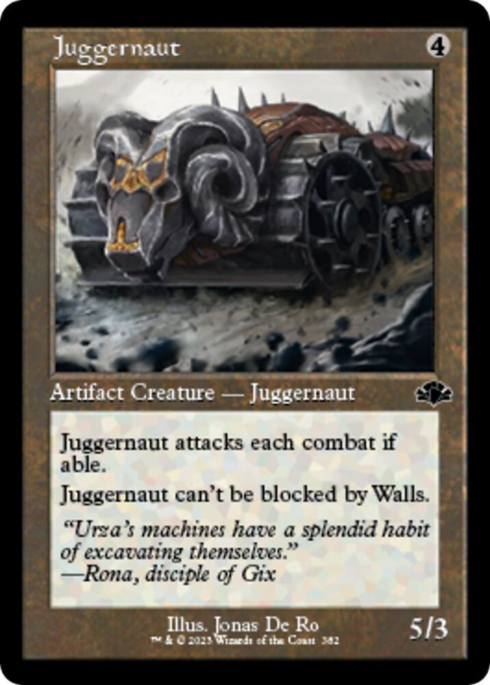 Juggernaut Retro Frame 382/261 (Dominaria Remastered)  - Foil | Good Games Modbury