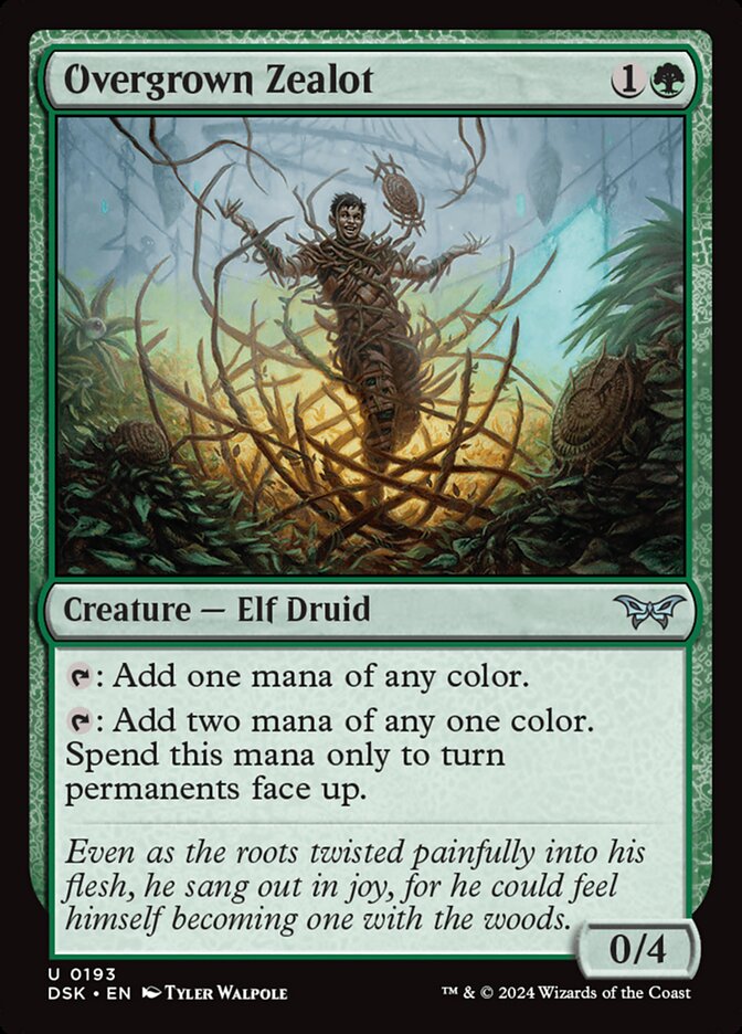 Overgrown Zealot 193/286 (Duskmourn: House of Horror)  - Foil | Good Games Modbury