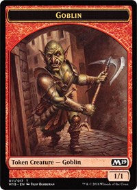 Goblin // Thopter Double-Sided Token (Game Night) [Core Set 2019 Tokens] | Good Games Modbury