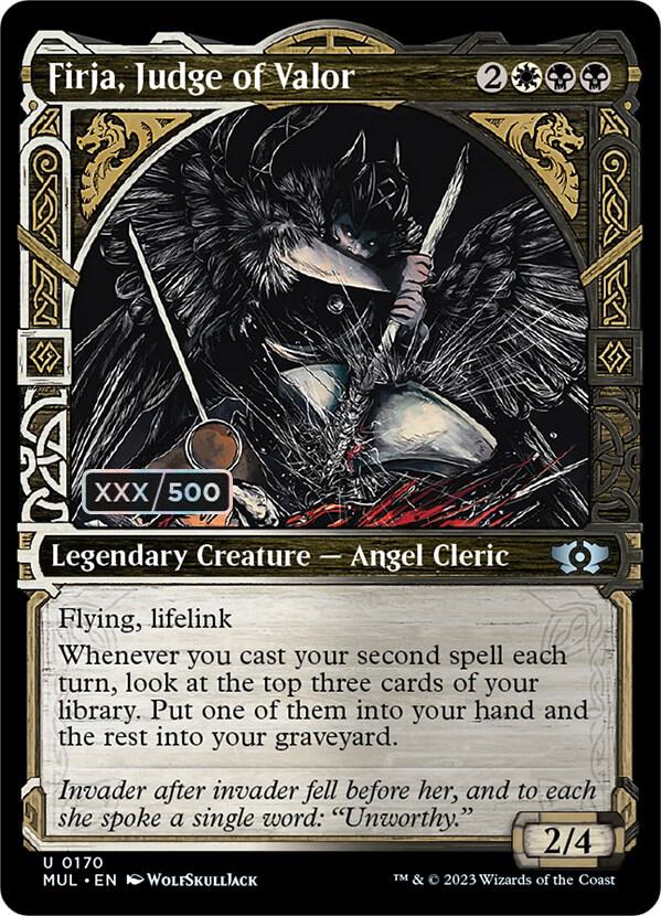 Firja, Judge of Valor Serialized 170z/261 (March of the Machine: Multiverse Legends)  - Double Rainbow Foil | Good Games Modbury