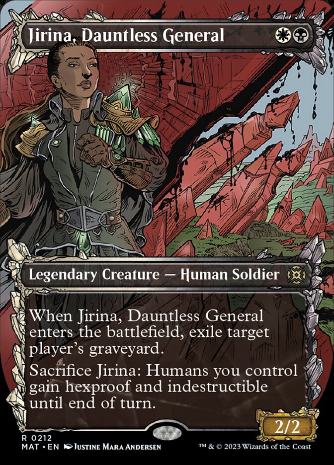 Jirina, Dauntless General (Borderless) (Showcase Halo Foil) [March of the Machine: The Aftermath] | Good Games Modbury