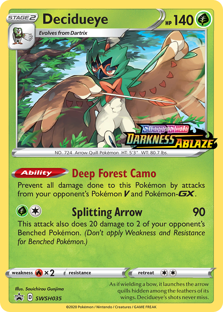 Decidueye (SWSH035) (Prerelease Promo) [Sword & Shield: Black Star Promos] | Good Games Modbury