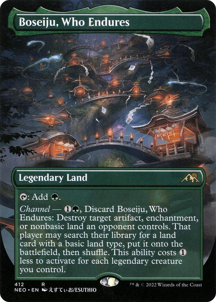 Boseiju, Who Endures 412/302 (Kamigawa: Neon Dynasty)  - Borderless | Good Games Modbury