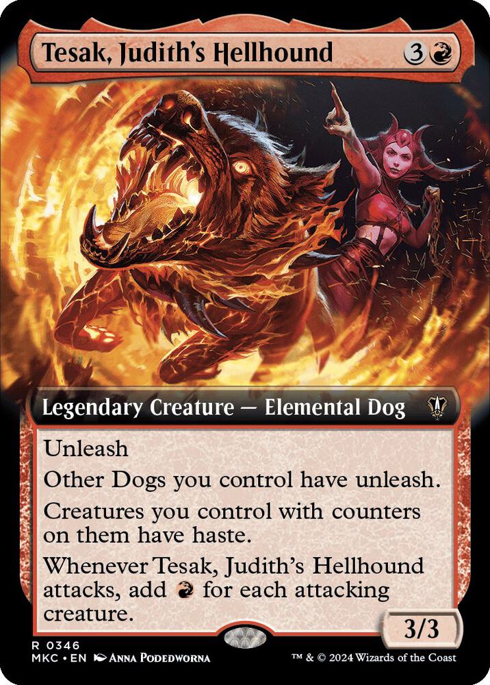 Tesak, Judith's Hellhound 346/311 (Commander: Murders at Karlov Manor)  - Extended Art | Good Games Modbury