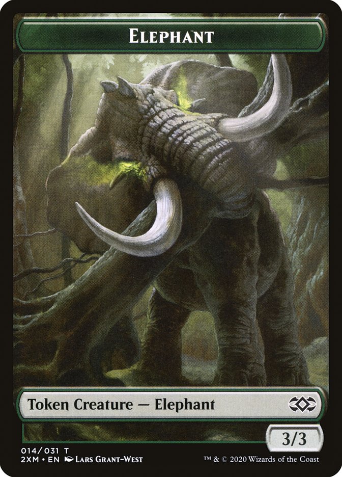 Elephant Token [Double Masters Tokens] | Good Games Modbury