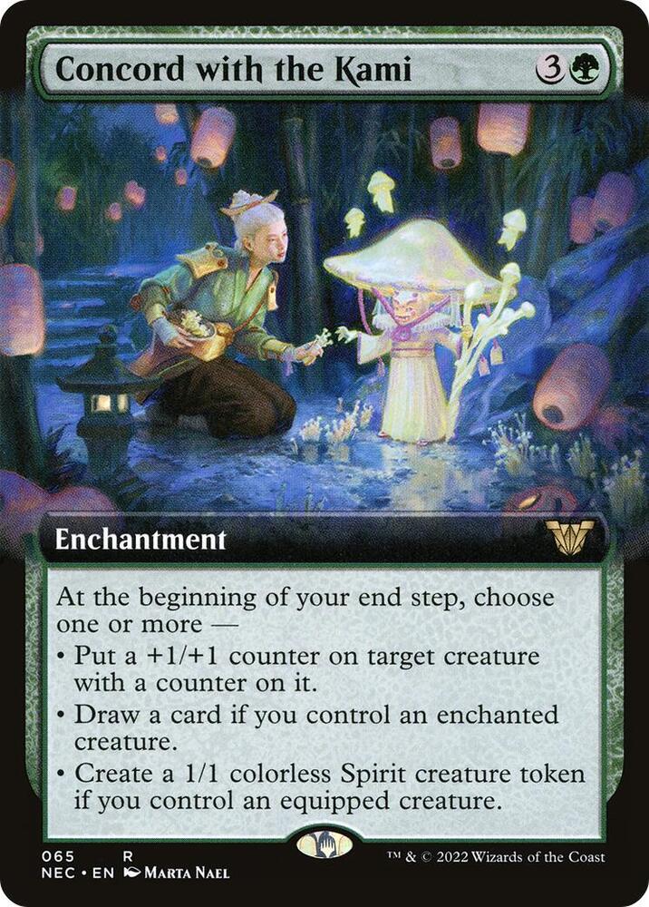 Concord with the Kami 65/38 (Commander: Kamigawa: Neon Dynasty)  - Extended Art | Good Games Modbury