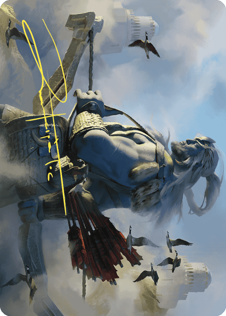 Skybeast Tracker Art Card (Gold-Stamped Signature) [Wilds of Eldraine Art Series] | Good Games Modbury