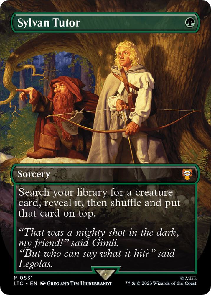Sylvan Tutor 531/347 (Commander: The Lord of the Rings: Tales of Middle-earth)  - Borderless | Good Games Modbury