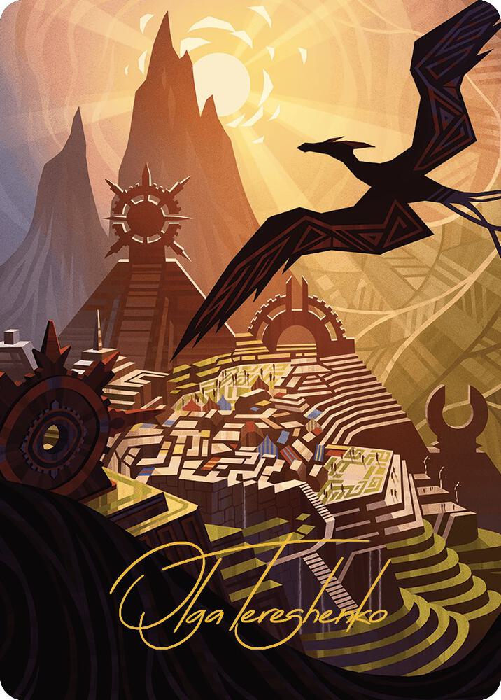 Plains Art Card Gold Stamped Signature 44 (Art Series: The Lost Caverns of Ixalan)  | Good Games Modbury