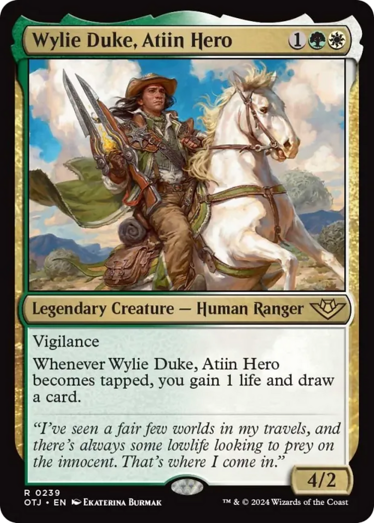 Wylie Duke, Atiin Hero [Outlaws of Thunder Junction] | Good Games Modbury